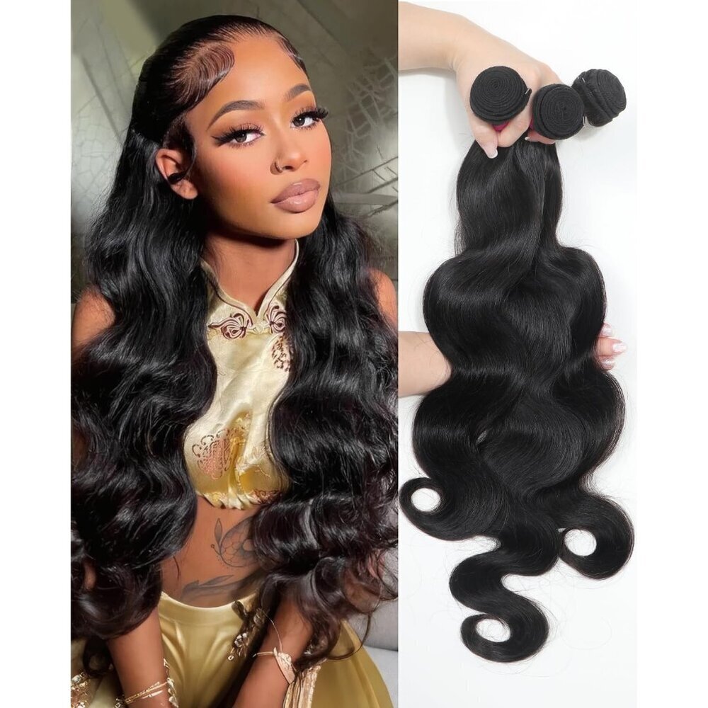 Human Hair Bundles Body Wave 18-22 Inch No Tangle Shedding Virgin